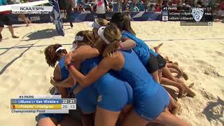 2019 NCAA Beach Volleyball Championship No 2 UCLA takes down topseeded USC to win second [upl. by Eatnohs]