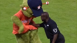 Dance Battle  Astros Mascot vs Security guard [upl. by Koal]