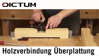 Holzverbindung ÜberblattungÜberplattung  Beispiel Ständerkreuz  Christbaumständer [upl. by Eduj]