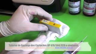 Tutorial de Recarga dos Cartuchos HP 670 564 920 364 934 935  SULINK [upl. by Doscher]