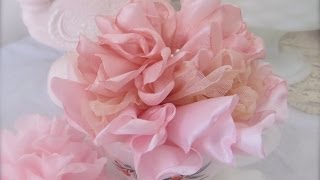 Beautiful and Easy Singed Melted Fabric Flower Tutorial [upl. by Ennaoj]