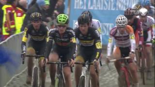 Belgian National Championships Cyclocross  Oostende  812017 MEN [upl. by Ecahc]