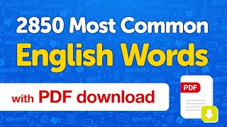 2850 Most Common English Words NGSL with Example Sentences [upl. by Rayner210]