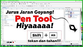 TUTORIAL COREL DRAW  cara menggunakan PEN TOOL [upl. by Eceinaj]