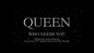 Queen  Who Needs You Official Lyric Video [upl. by Gladdy]