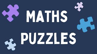 Maths Puzzles With Answers [upl. by Maxfield347]