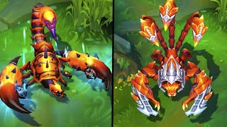 SKARNER REWORK ALL SKINS COMPARISON  League of Legends [upl. by Pillyhp]