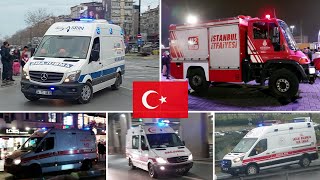 Istanbul Ambulances Responding  Fire Truck [upl. by Yank]