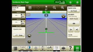 John Deere Gen 4 Display 4600 amp 4640 Autotrac Quick Line Setup [upl. by Idola]