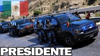 GTA 5 ESCOLTA PRESIDENCIAL  CONVOY DE AMLO  TheAxelGamer [upl. by Hagerman]