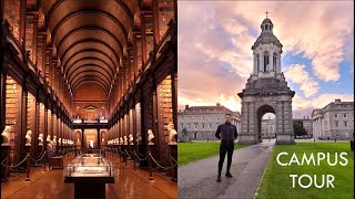 Trinity College Dublin campus TOUR  Long Room Library Ireland  OviMed [upl. by Hserus]