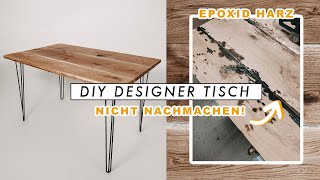 DIY Eichen Tisch selber bauen super lustig  How not to Epoxidharz  EASY ALEX [upl. by Frohman154]