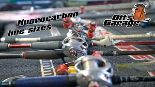 Ott’s Garage Fluorocarbon Line sizes for baitcaster [upl. by Colley]