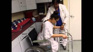 CNA Skill 19 Transfer from Wheelchair to Bed using a Gait Belt AMTI Healthcare Training [upl. by Aerbua243]