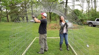 A HOOP COOP for our NEW CHICKENS [upl. by Noired]