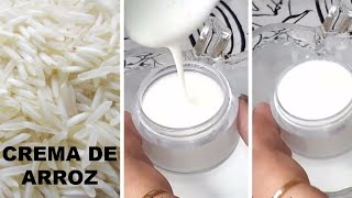 COMO HACER CREMA DE ARROZ CREMA ANTIEDAD ACLARA EL ROSTRO [upl. by Nosreip583]