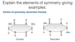 Explain the elements of symmetry giving examples  Stereochemistry  Organic Chemistry [upl. by Ashwell291]