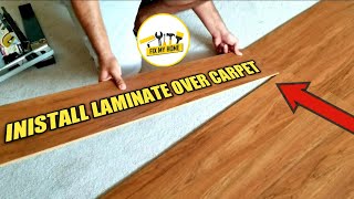 DIY  How to install amp should you Install laminate over carpet [upl. by Nalyk654]