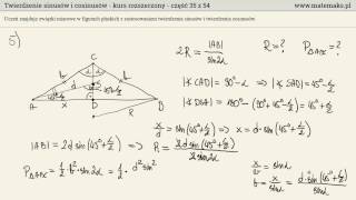 Twierdzenie sinusów i cosinusów  kurs rozszerzony [upl. by Enoob]