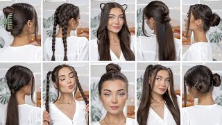 10 EASY HEATLESS BACK TO SCHOOL HAIRSTYLES [upl. by Albert]