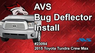 AVS Bug Deflector Shield Install 15 Toyota Tundra Crew Max [upl. by Aneras]