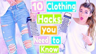 10 DIY Clothing Hacks Every GIRL Needs to Know [upl. by Nickie]