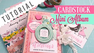 Cardstock Mini Album ❀ TUTORIAL  “Use Your Paper” Series Idea 5 [upl. by Eyoj]