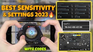 NEW😱BEST SENSITIVITY amp SETTINGS 2023🔥 4 Finger Claw Gyroscope  PUBG MOBILE [upl. by Alroy]