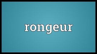 Rongeur Meaning [upl. by Onig201]