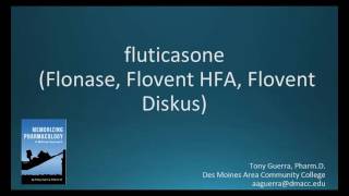 How to pronounce fluticasone Flonase Flovent Memorizing Pharmacology Flashcard [upl. by Leksehcey]