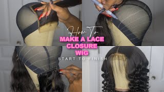 How To Make A Lace Closure Wig For BEGINNERS  VERY DETAILED  Ishowbeauty [upl. by Riancho]