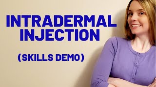 INTRADERMAL INJECTION ID  SKILLS DEMO [upl. by Ahsiret740]