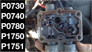 P0730 P0740 P0780 P1750 P1751  How to Clean Solenoid Screen Filters for HondaAcura [upl. by Woodberry]