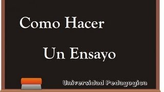 TUTORIAL  ¿Como hacer un Ensayo [upl. by Anirbus498]