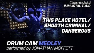 Jonathan Moffett quotHeartbreak Hotelquot  quotSmooth Criminalquot  quotDangerousquot Drum Cam Immortal Tour [upl. by Bick]