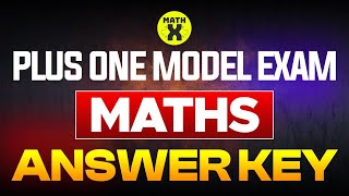 Plus one Maths model exam  Answer key  2025 [upl. by Eugaet]