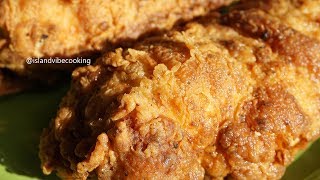 JUICY CRISPY FRIED CHICKEN BREAST Island Vibe Cooking [upl. by Akkim]