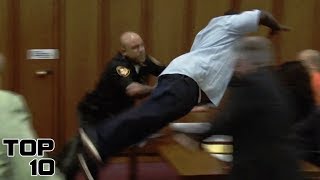 Top 10 Insane Courtroom Freak Outs After Sentencing [upl. by Neelloc]