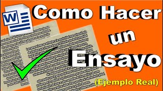 COMO HACER UN ENSAYO EN WORD FÁCIL Y RÁPIDO 2025😱✅ [upl. by Kcirad335]