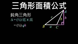 三角形面積公式兩邊一夾角 [upl. by Col]