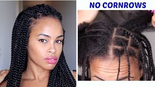 EASY Crochet Box Braids  No Cornrows Versatile Styles natural hair [upl. by Dorine]