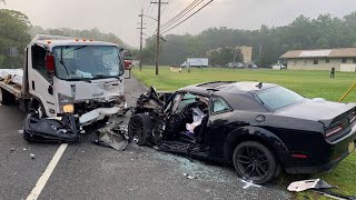 Dodge Hellcat Crashes 2021 [upl. by Samala351]