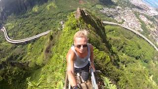 Stairway to Heaven Haiku Stairs  Oahu GoPromov [upl. by Ilse]