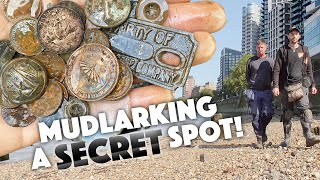 Mudlarking a SECRET LOCATION for Thames treasure So many finds [upl. by Atteiluj103]