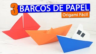 ⛵ 3 Barcos de papel fáciles de hacer con papiroflexia [upl. by Nnaitsirk]