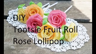 DIY Tootsie Fruit Roll Rose Lollipop [upl. by Wilden282]