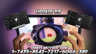 4K Best iPad NonGyro Sensitivity Settings  PUBG 35 Update Sensitivity Code  PUBG Mobile [upl. by Tran]