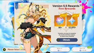 CLAIM 12875 FREE PRIMOGEMS amp A FREE 4★ CHARACTER IN VERSION 55 [upl. by Ybeloc830]