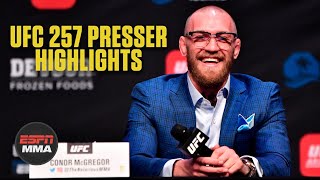 UFC 257 Press Conference Highlights Dustin Poirier vs Conor McGregor 2  ESPN MMA [upl. by Phillie]