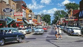 Main Street USA in the 1950s  Life in America [upl. by Adnorehs820]